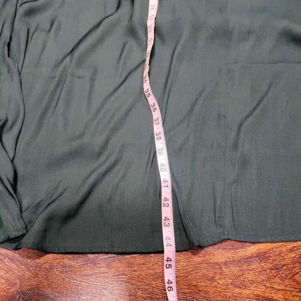 NWT Banana Republic High Neck Womens M Blouson Sleeve Tie Waist Maxi Dress Black - Picture 9 of 10